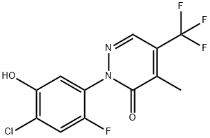 2-(4-Chloro-2-fluoro-5-hydroxyphenyl)-4-methyl-5-(trifluoromethyl)-3(2H)-pyridazinone Structure
