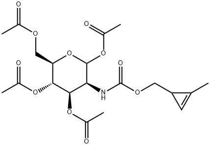 D-?Mannopyranose, 2-?deoxy-?2-?[[[(2-?methyl-?2-?cyclopropen-?1-?yl)?methoxy]?carbonyl]?amino]?-?, 1,?3,?4,?6-?tetraacetate,1886979-61-8,结构式
