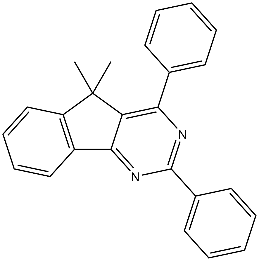 5,5-Dimethyl-2,4-diphenyl-5H-indeno[1,2-d]pyrimidine Structure