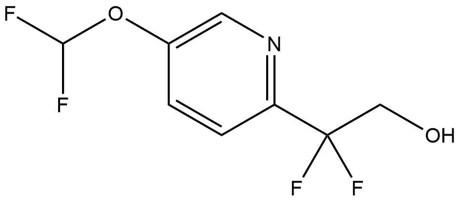 2-(5-(Difluoromethoxy)pyridin-2-yl)-2,2-difluoroethanol 结构式