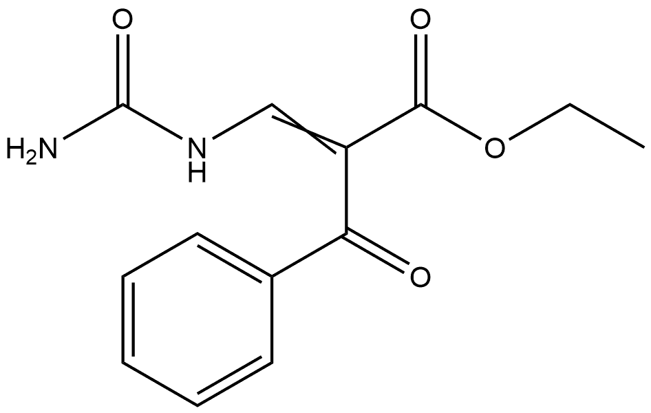Benzenepropanoic acid, α-[[(aminocarbonyl)amino]methylene]-β-oxo-, ethyl ester Structure