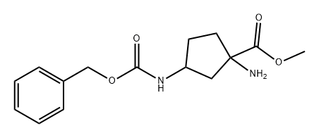 Cyclopentanecarboxylic acid, 1-amino-3-[[(phenylmethoxy)carbonyl]amino]-, methyl ester 结构式