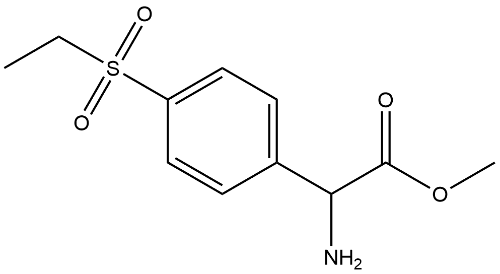 3-氨基-3-(4-(乙基磺基)苯基)丙酸甲酯, 1888617-02-4, 结构式