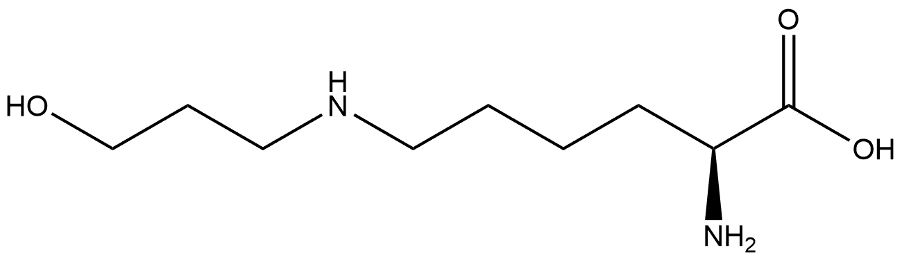 H-L-Lys(hydroxypropyl)-OH*AcOH, (S)-2-amino-6-(3-hydroxypropylamino)hexanoic acid acetate, Lys(hydroxypropyl)-OH*AcOH Structure