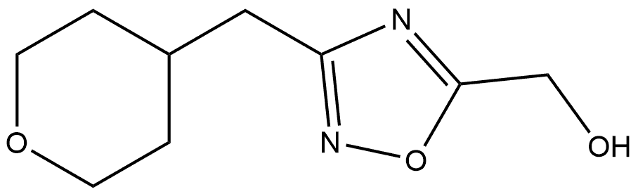 3-[(Tetrahydro-2H-pyran-4-yl)methyl]-1,2,4-oxadiazol-5-yl]methanol Structure