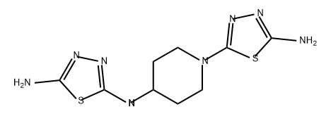 N2-(1-(5-氨基-1,3,4-噻二唑-2-基)哌啶-4-基)-1,3,4-噻二唑-2,5-二胺, 1890170-26-9, 结构式