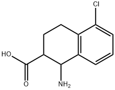 1-amino-5-chloro-1,2,3,4-tetrahydronaphthalene-2-carboxylic acid Struktur