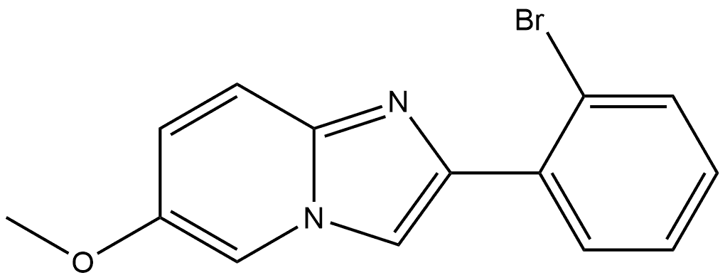 2-(2-溴苯基)-6-甲氧基咪唑并[1,2-A]吡啶, 1890279-74-9, 结构式