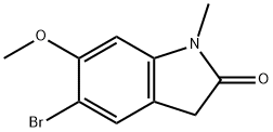 5-bromo-6-methoxy-1-methylindolin-2-one Structure
