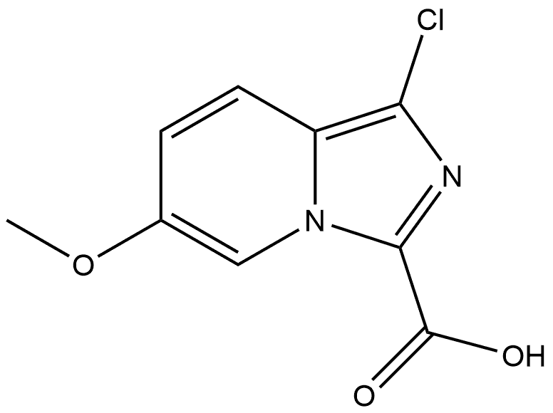 1-chloro-6-methoxyimidazo[1,5-a]pyridine-3-carboxylic acid Struktur
