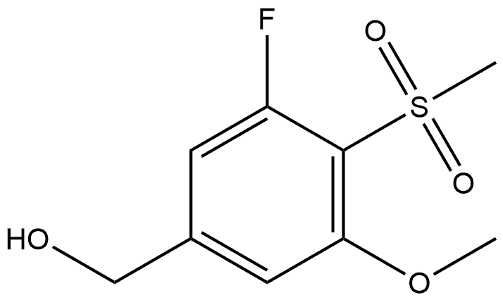 3-Fluoro-5-methoxy-4-(methylsulfonyl)benzenemethanol Structure