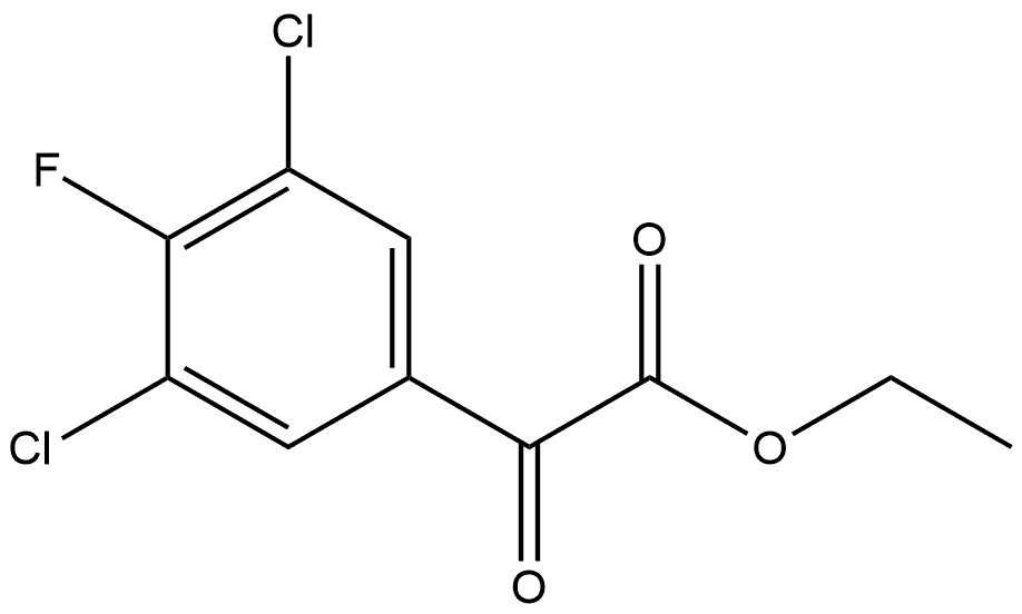 ethyl 2-(3,5-dichloro-4-fluorophenyl)-2-oxoacetate Struktur