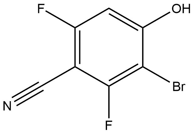 3-Bromo-2,6-difluoro-4-hydroxybenzonitrile 结构式