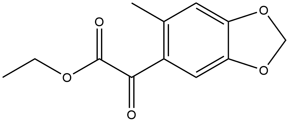 ethyl 2-(6-methylbenzo[d][1,3]dioxol-5-yl)-2-oxoacetate Structure