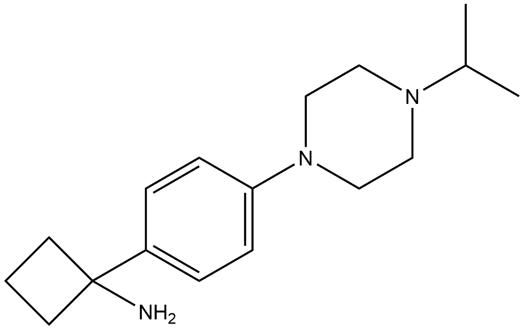 1-4-4-(1-Methylethyl)-1-piperazinylphenylcyclobutanamine Structure