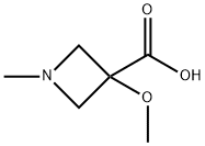 3-Azetidinecarboxylic acid, 3-methoxy-1-methyl- Struktur