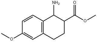 methyl 1-amino-6-methoxy-1,2,3,4-tetrahydronaphthalene-2-carboxylate Struktur