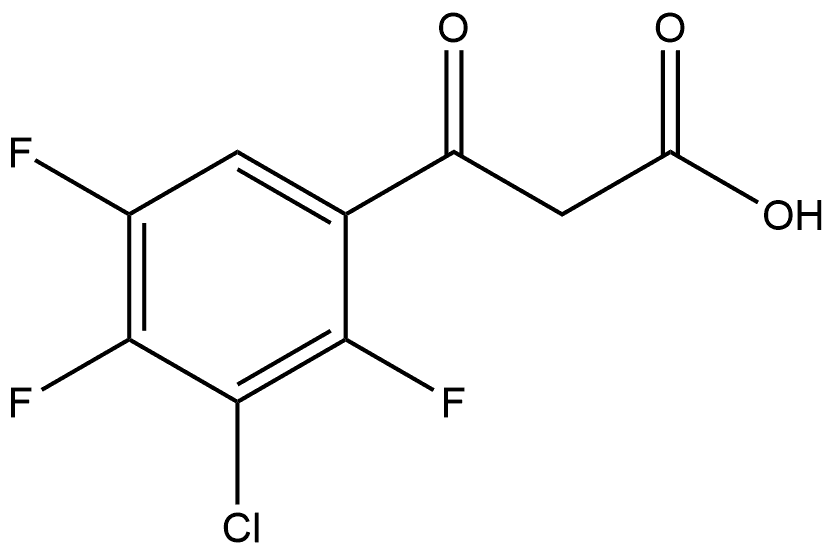 Benzenepropanoic acid, 3-chloro-2,4,5-trifluoro-β-oxo- Structure