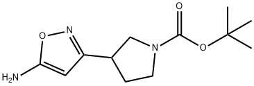 1,1-Dimethylethyl 3-(5-amino-3-isoxazolyl)-1-pyrrolidinecarboxylate Struktur
