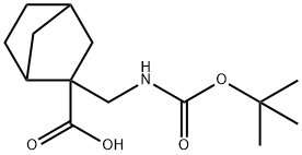 2-({[(tert-butoxy)carbonyl]amino}methyl)bicyclo[2.2.1]heptane-2-carboxylic acid, Mixture of diastereomers 结构式