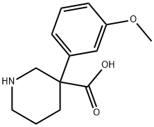 3-Piperidinecarboxylic acid, 3-(3-methoxyphenyl)- Structure