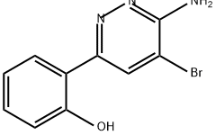 Phenol, 2-(6-amino-5-bromo-3-pyridazinyl)- Structure
