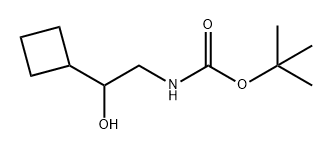 Carbamic acid, N-(2-cyclobutyl-2-hydroxyethyl)-, 1,1-dimethylethyl ester Struktur
