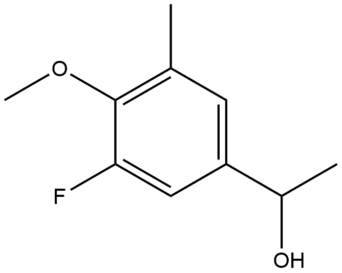 3-Fluoro-4-methoxy-α,5-dimethylbenzenemethanol 结构式
