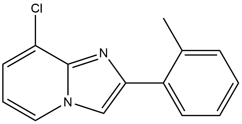 8-氯-2-(邻甲苯基)咪唑并[1,2-A]吡啶 结构式