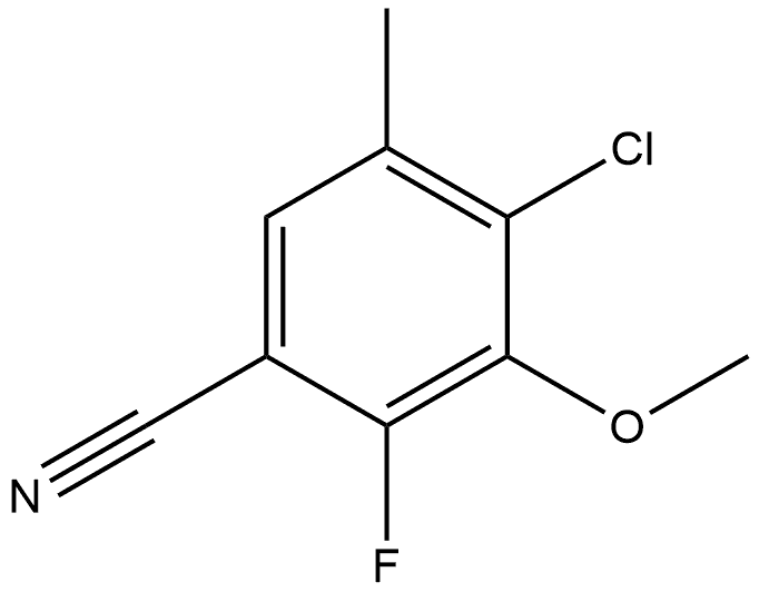 4-Chloro-2-fluoro-3-methoxy-5-methylbenzonitrile 结构式