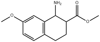 methyl 1-amino-7-methoxy-1,2,3,4-tetrahydronaphthalene-2-carboxylate Struktur