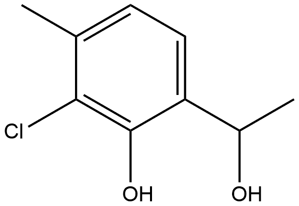 3-Chloro-2-hydroxy-α,4-dimethylbenzenemethanol Structure