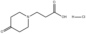 3-(4-氧代-1-哌啶基)丙酸盐酸盐 结构式