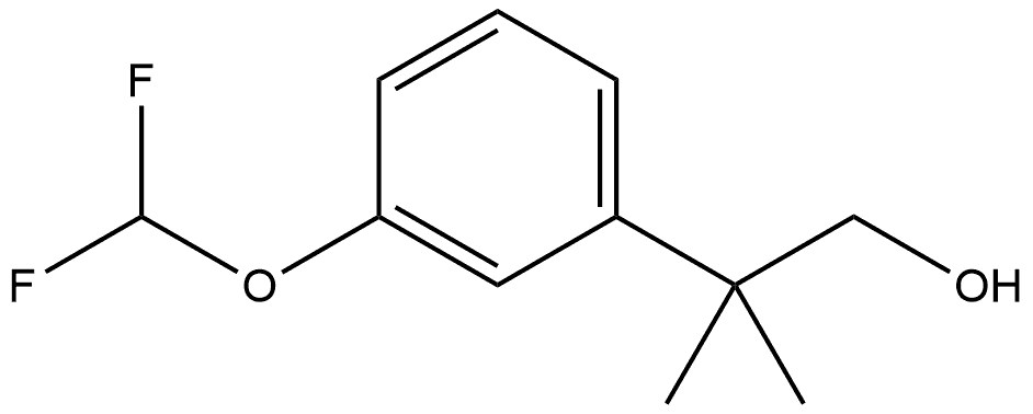 2-(3-(difluoromethoxy)phenyl)-2-methylpropan-1-ol, 1895432-99-1, 结构式