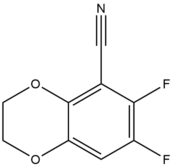 6,7-Difluoro-2,3-dihydro-1,4-benzodioxin-5-carbonitrile 结构式