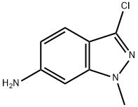 1H-Indazol-6-amine, 3-chloro-1-methyl- 结构式