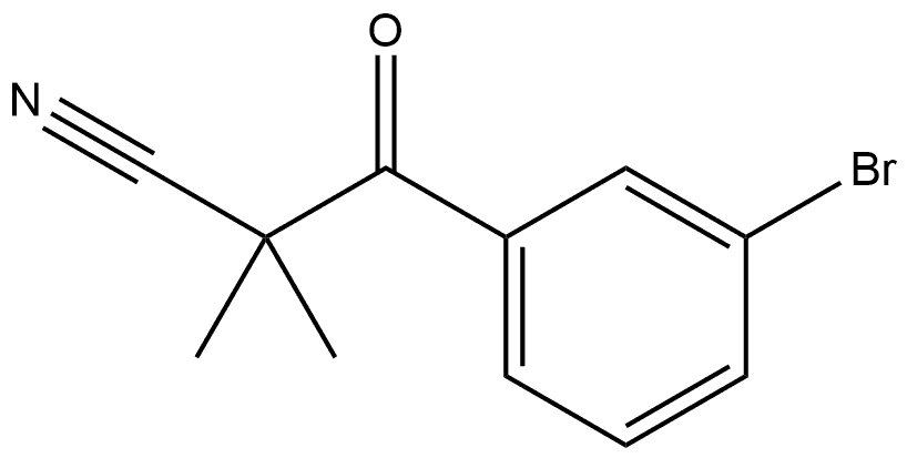 3-Bromo-α,α-dimethyl-β-oxobenzenepropanenitrile Struktur
