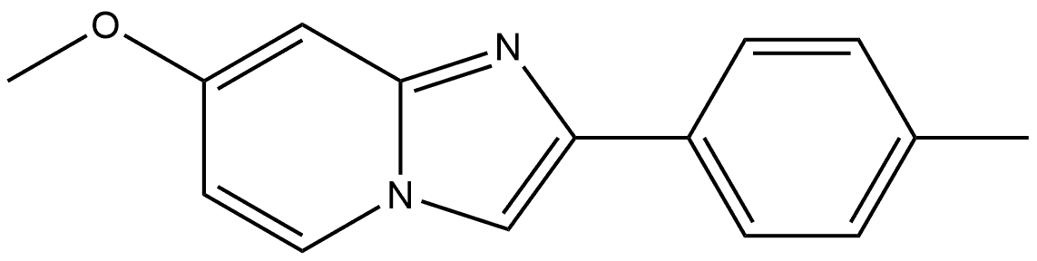 7-甲氧基-2-(对甲苯基)咪唑并[1,2-A]吡啶 结构式