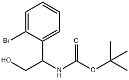 (1-(2-溴苯基)-2-羟乙基)氨基甲酸叔丁酯, 1896636-64-8, 结构式