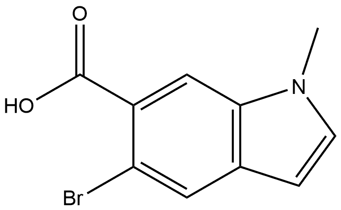 5-bromo-1-methyl-1H-indole-6-carboxylic acid Structure