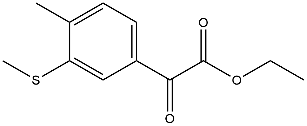 ethyl 2-(4-methyl-3-(methylthio)phenyl)-2-oxoacetate Structure