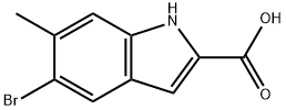 1H-Indole-2-carboxylic acid, 5-bromo-6-methyl- Structure