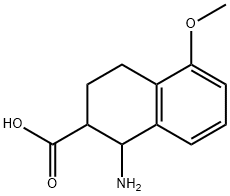 1-amino-5-methoxy-1,2,3,4-tetrahydronaphthalene-2-carboxylic acid Struktur