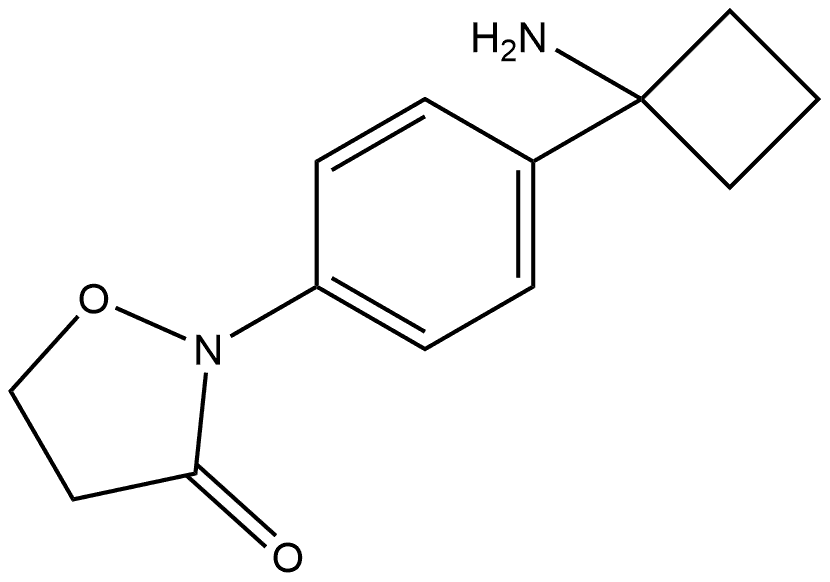 2-(4-(1-氨基环丁基)苯基)异噁唑烷-3-酮, 1898035-00-1, 结构式