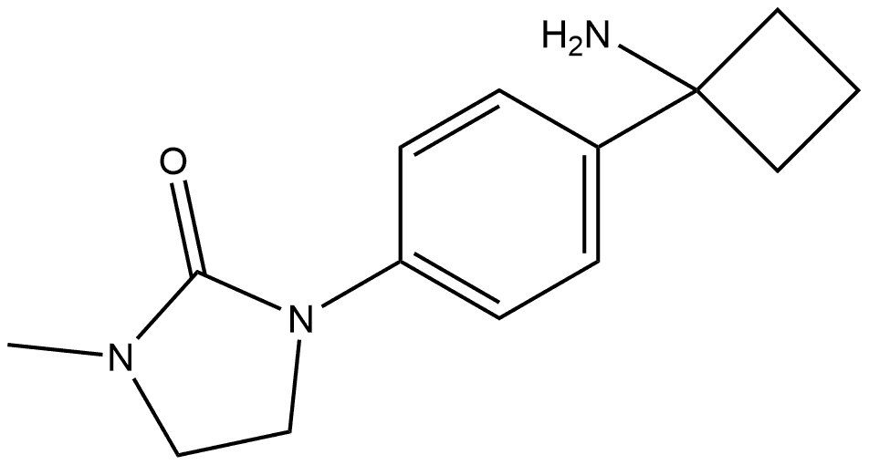 1-(4-(1-氨基环丁基)苯基)-3-甲基咪唑烷-2-酮, 1898062-52-6, 结构式