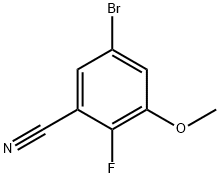 5-bromo-2-fluoro-3-methoxybenzonitrile 结构式