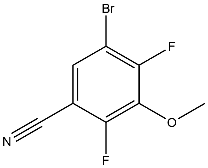 5-Bromo-2,4-difluoro-3-methoxybenzonitrile Structure