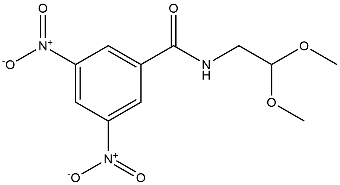 N-(2,2-dimethoxyethyl)-3,5-dinitrobenzamide 结构式