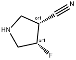 3-Pyrrolidinecarbonitrile, 4-fluoro-, (3R,4S)-rel- Structure