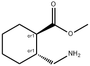 Cyclohexanecarboxylic acid, 2-(aminomethyl)-, methyl ester, (1R,2R)-rel- Structure